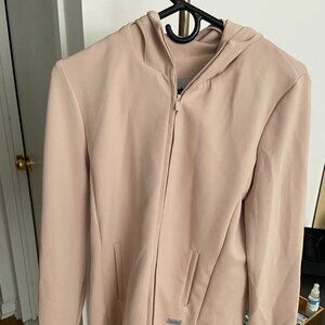 MaxMara nwot Leisure Womens Pink athletic Jacket hood jersey fabric sz large